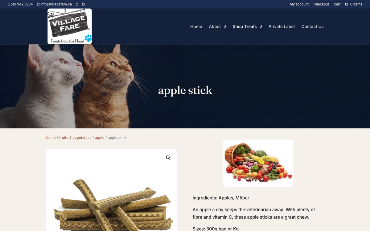 Product page with the proposed restyle applied, desktop view
