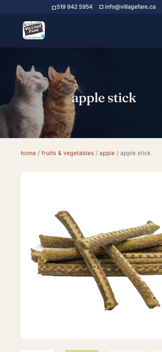 Product page with the proposed restyle applied, mobile view