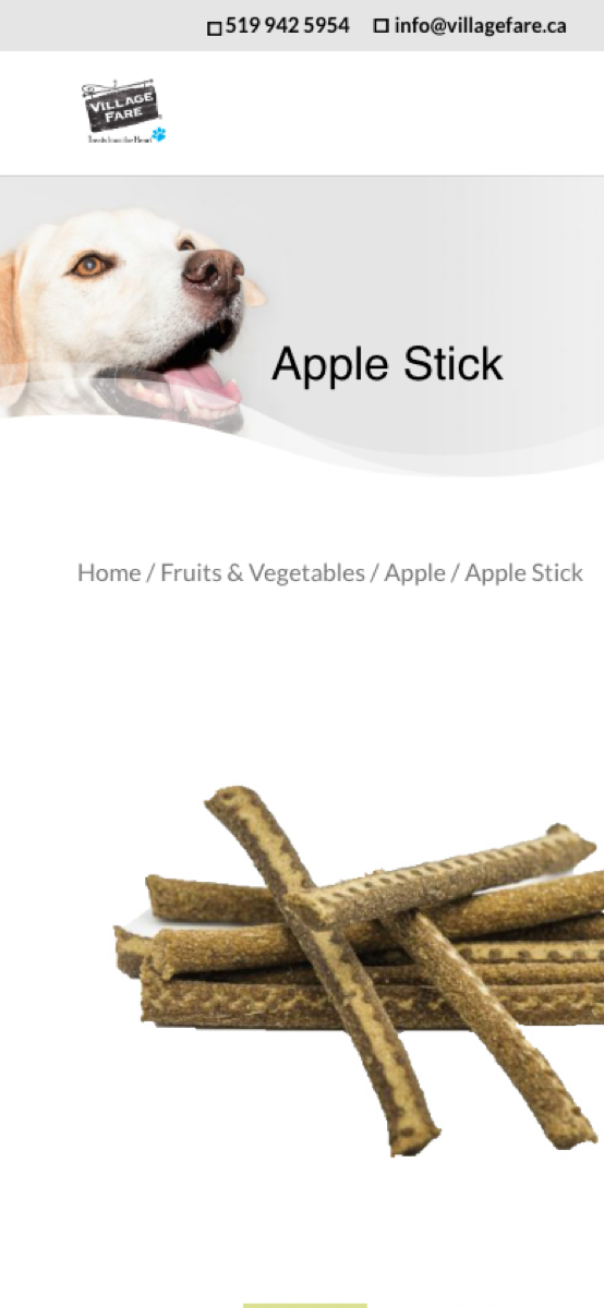 Product page with the shop's current styling, mobile view